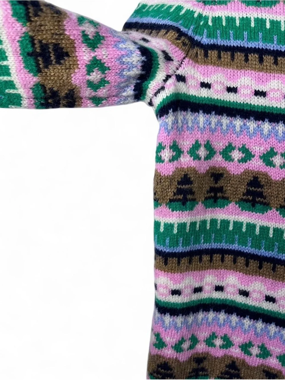 J.Crew Fair Isle Sweater Multicolor Lambswool Blend Nordic Knit